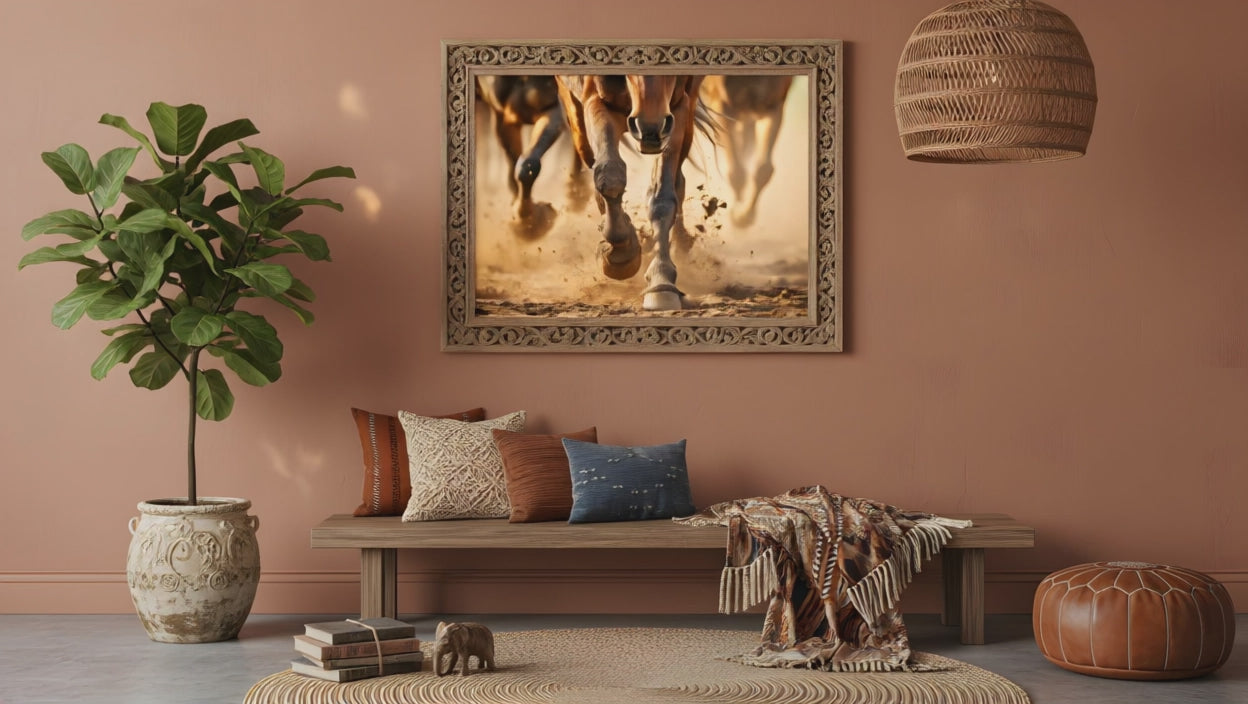 Equine Exodus Photorealism - Digital Loose Art Print