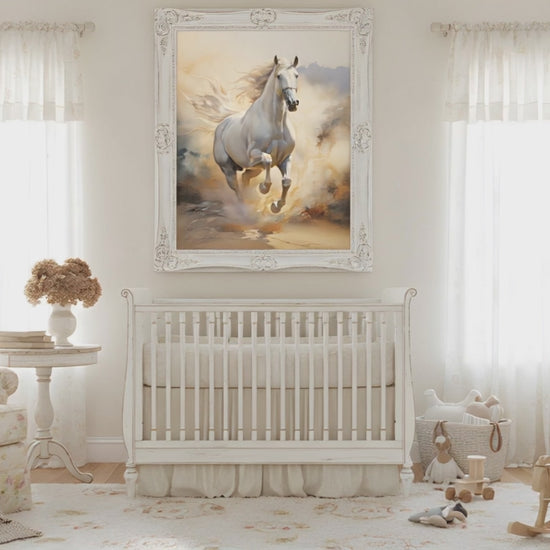 Watercolor Painting Digital Artwork Equestrian Art