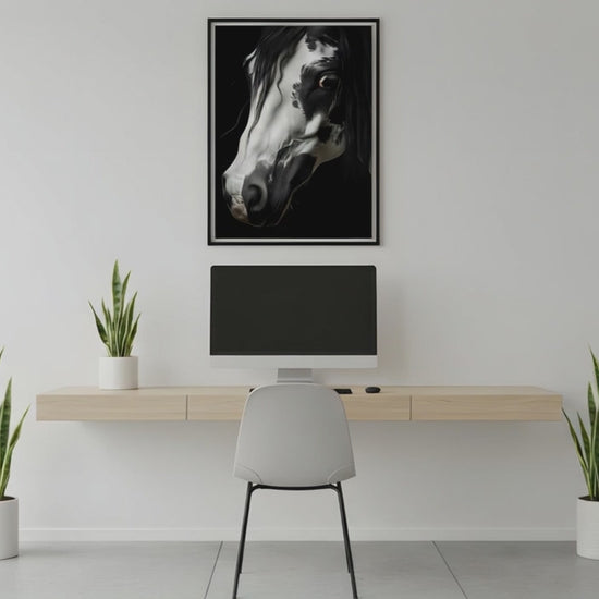 Stargazer Modern Horse Art Photorealism - Digital Artwork Equestrian Art