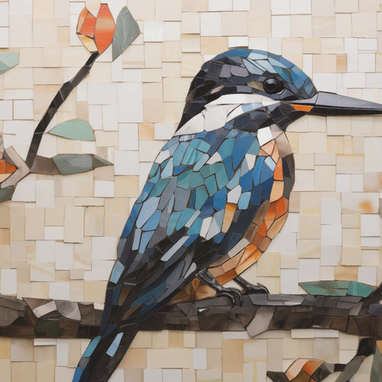 A Kingfisher Digital Artwork Canvas Wall Art Print
