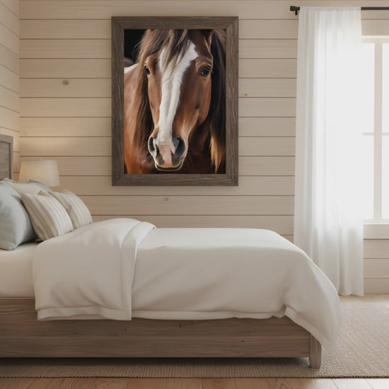 Serenity in Amber Photorealism - Digital Artwork Equestrian Art