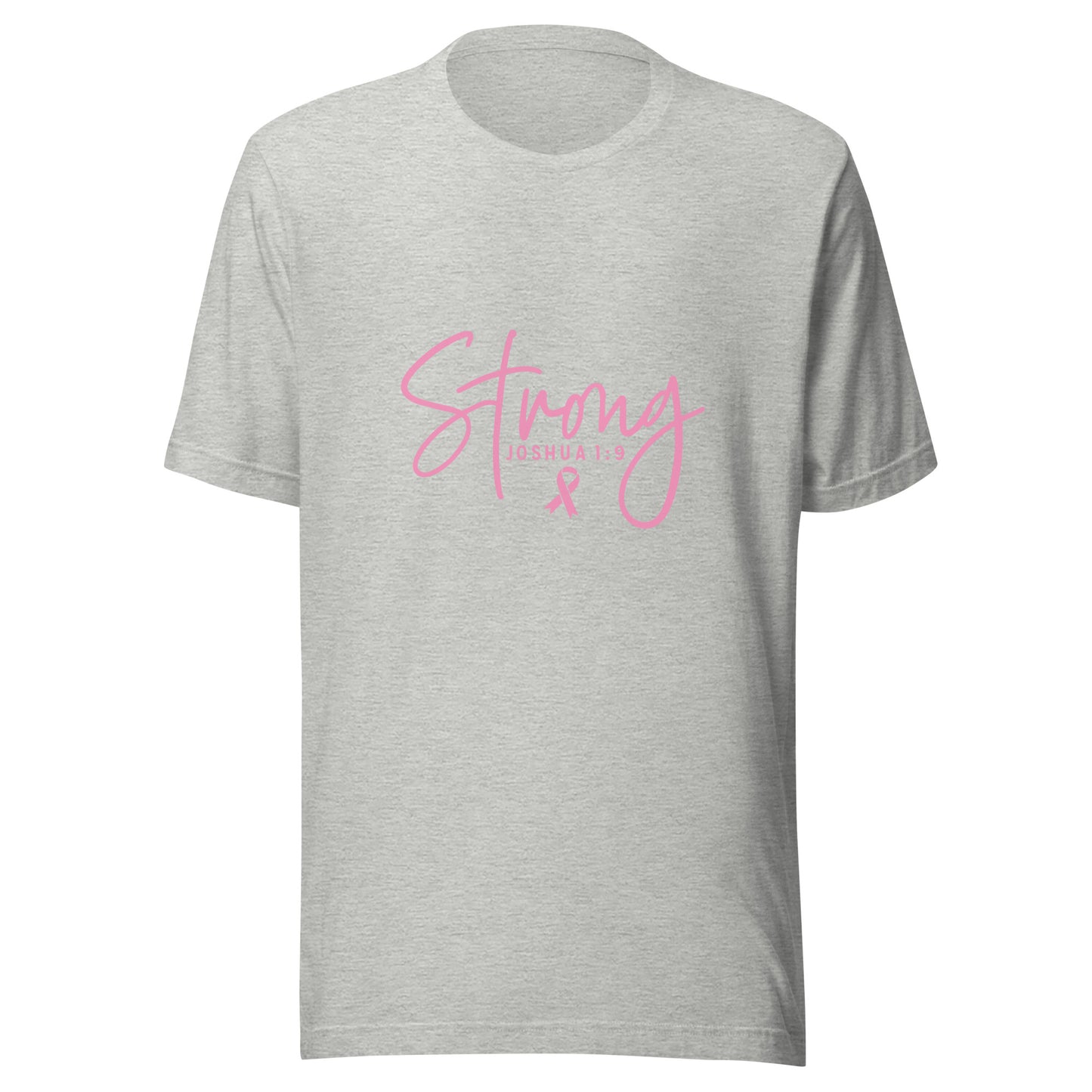 Strong Joshua 1/9 Breast Cancer Support - Survivor - Awareness Pink Ribbon Unisex T-shirt