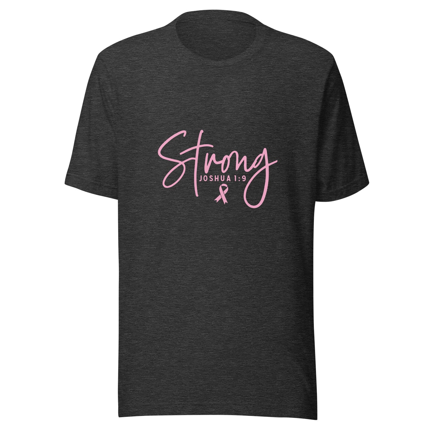 Strong Joshua 1/9 Breast Cancer Support - Survivor - Awareness Pink Ribbon Unisex T-shirt