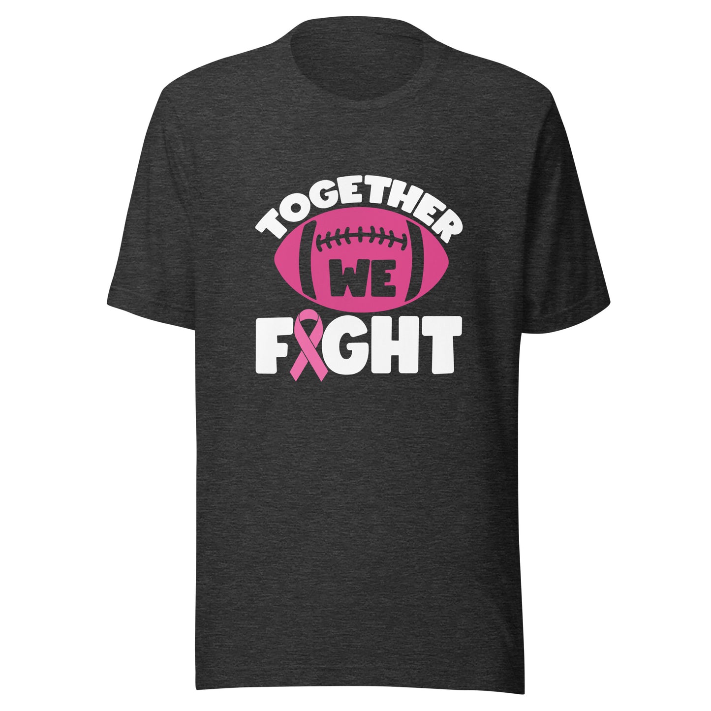 Together We Fight Football Breast Cancer Awareness Support Pink Ribbon Sport Unisex T-shirt