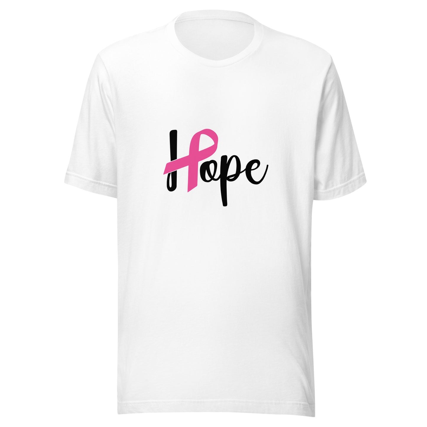 Hope and Breast Cancer Awareness Ribbon Unisex T-shirt