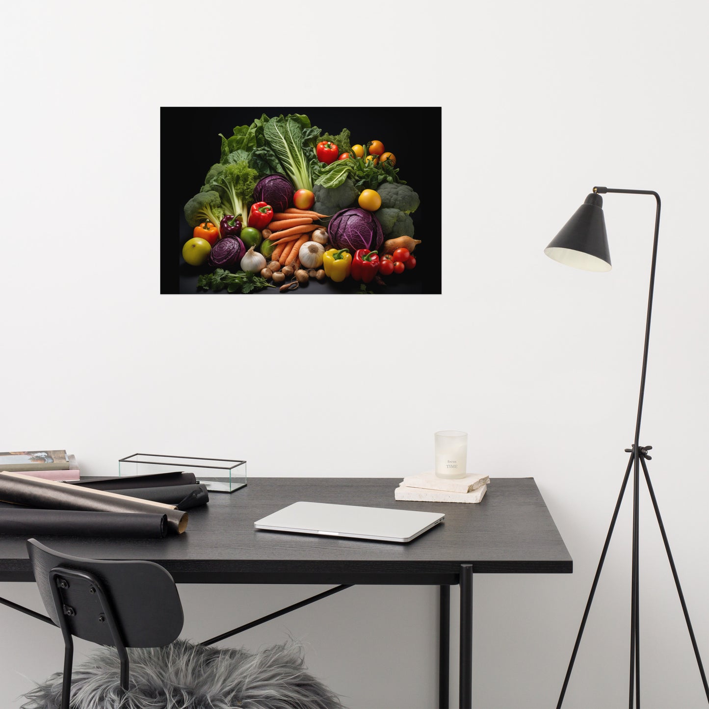 vegetable art print: A Bounty of Colors Vegetable Photorealism