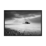 Abandoned West Pier Coastal Seascape Black and White Framed Wall Art Prints