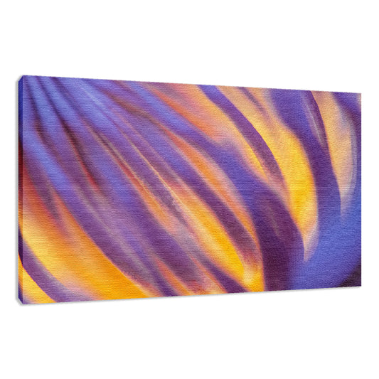 Purple and Yellow Lotus Flower Filaments Fine Art Canvas Print  - PIPAFINEART