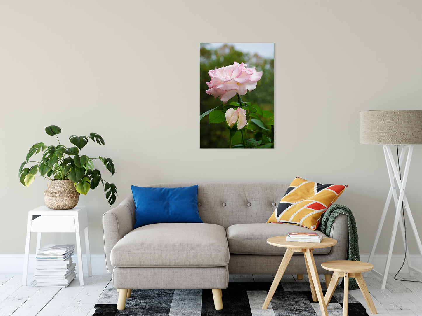 Rose Flower Wall Art: Admiration Nature / Floral Photo Fine Art Canvas Wall Art Prints 24" x 36" - PIPAFINEART