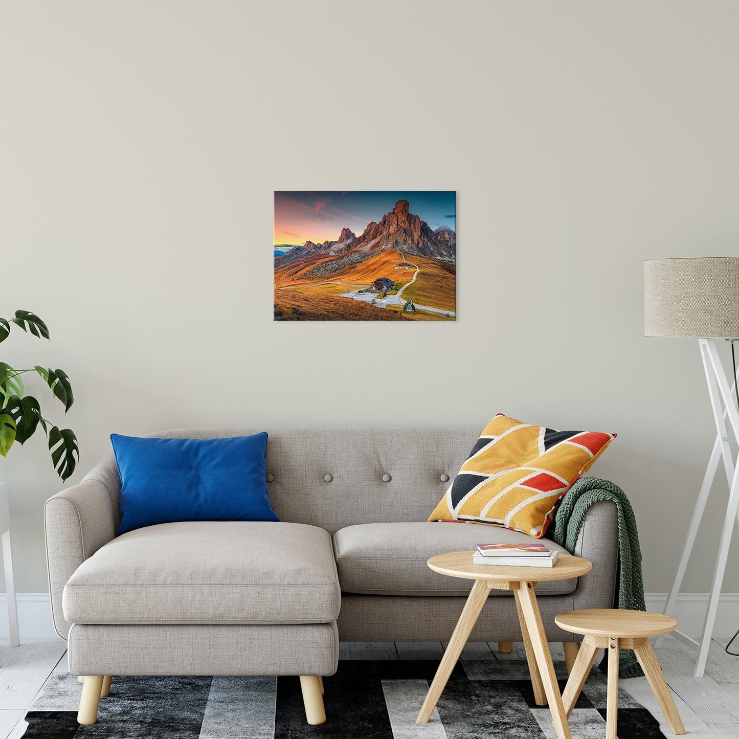Majestic Sunset & Alpine Mountain Pass Landscape Fine Art Canvas Wall Art Prints 20" x 24" - PIPAFINEART