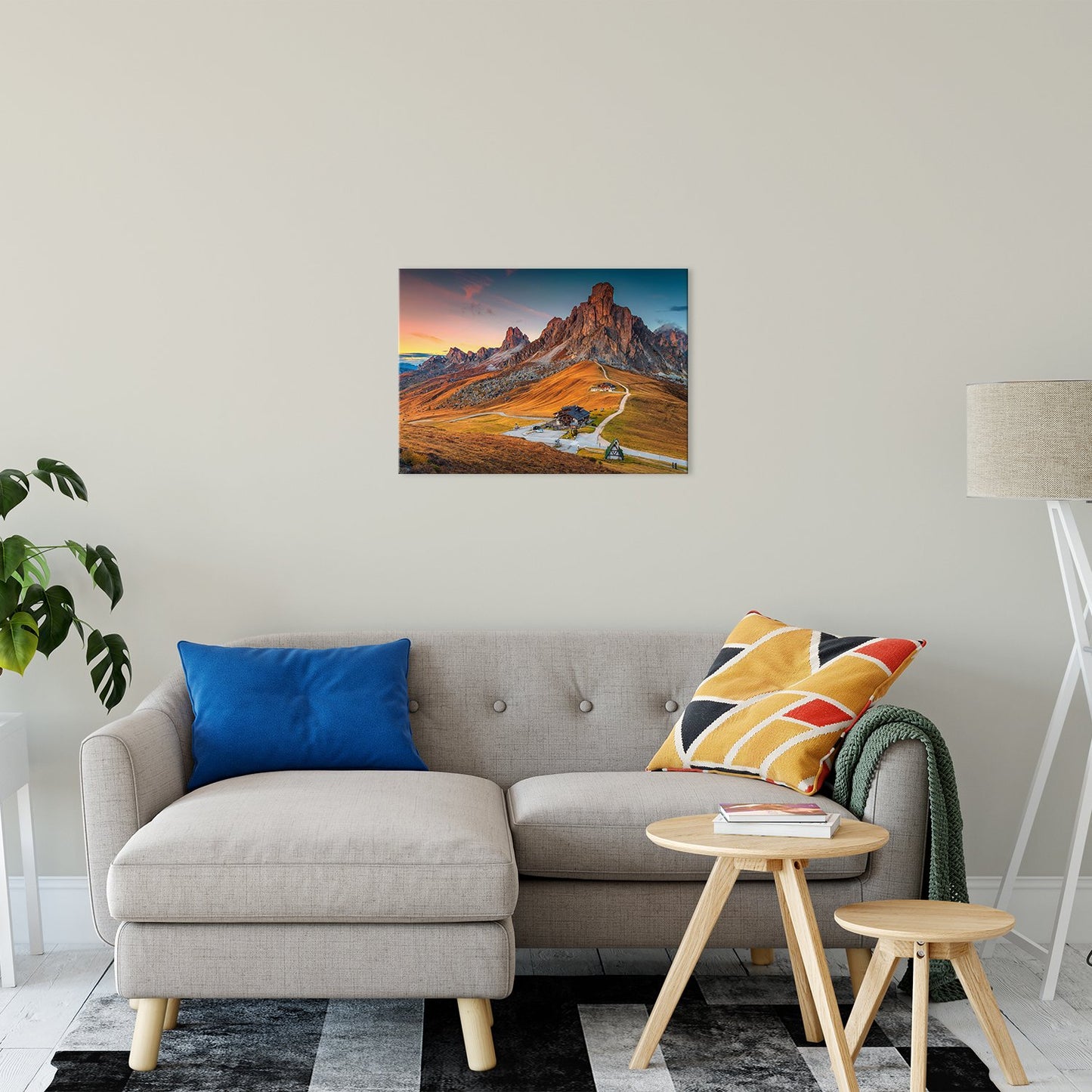 Majestic Sunset & Alpine Mountain Pass Landscape Fine Art Canvas Wall Art Prints 20" x 30" - PIPAFINEART