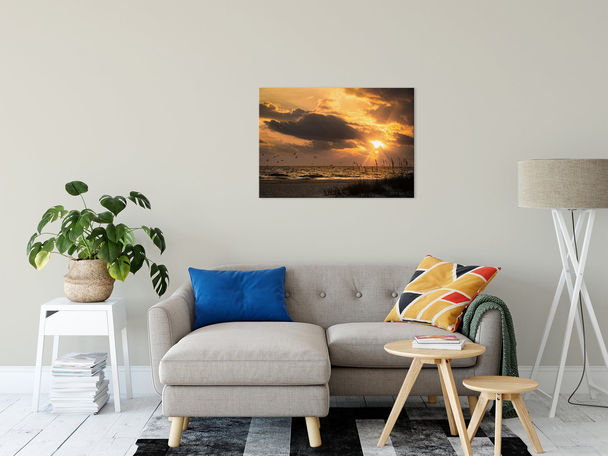 Wayfair Coastal Wall Decor: Anna Maria Island Cloudy Sunset 1 Fine Art Print 24" x 36" - PIPAFINEART