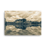 Autumn Reflections Split Tone Rural Landscape Canvas Wall Art Prints