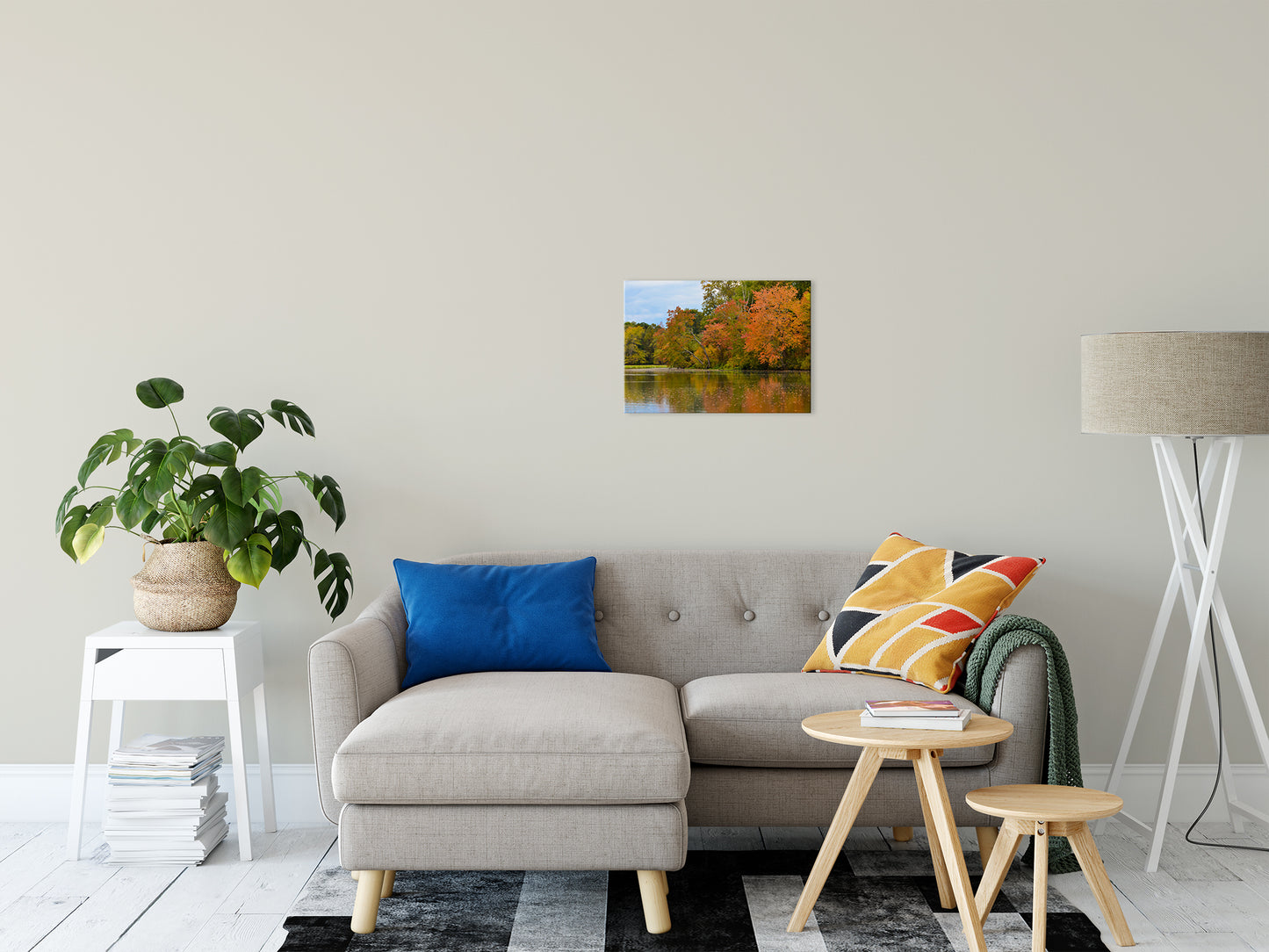 Country Prints For Living Room: Autumn Tree Line Landscape Photo Fine Art Canvas Wall Art Prints 16" x 20" - PIPAFINEART