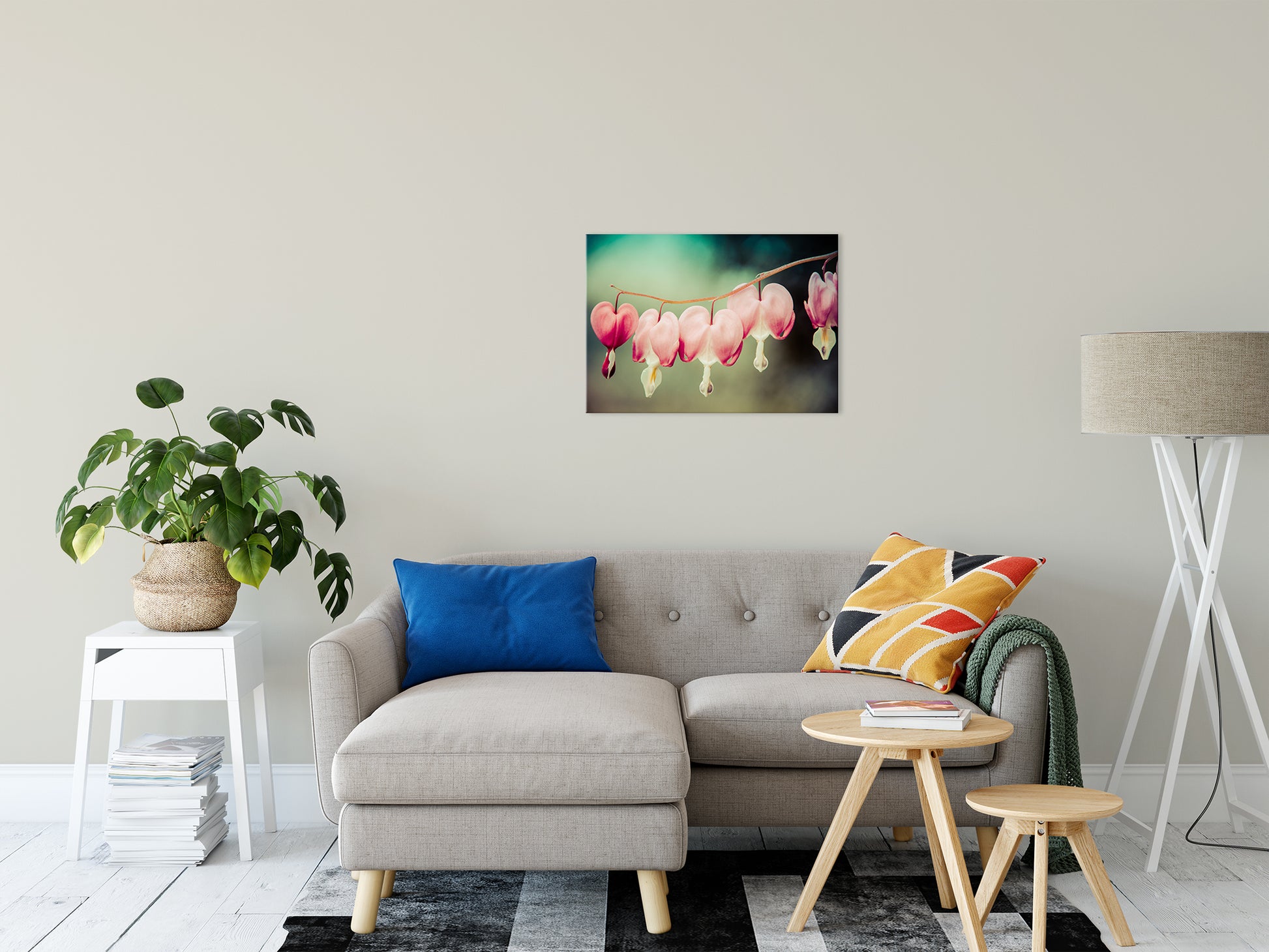 Wall Canvas Prints: Be Still My Bleeding Heart Colorized Nature / Floral Photo Fine Art Canvas Wall Art Prints 20" x 30" - PIPAFINEART