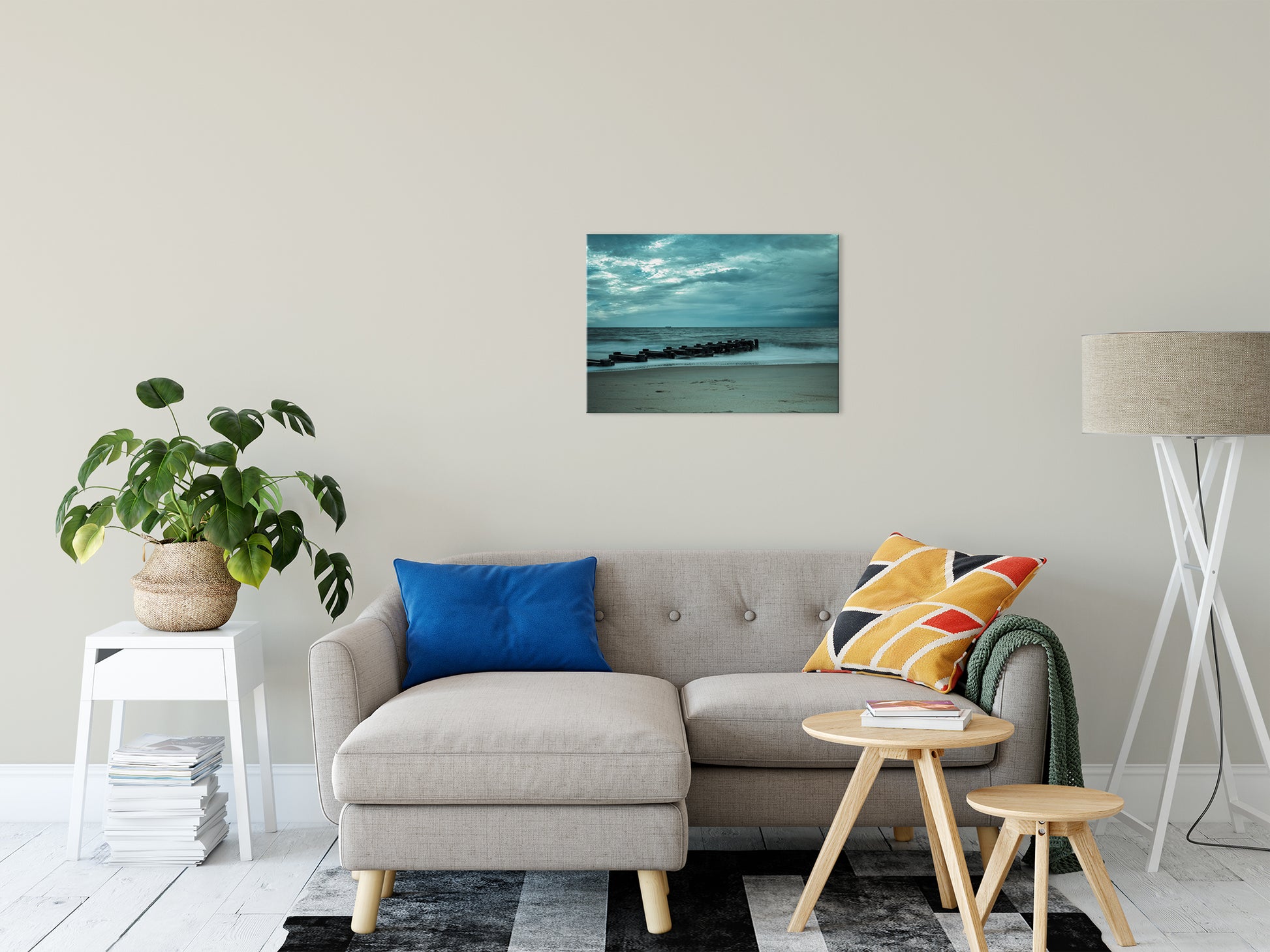 Blue Morning at Rehoboth Coastal Landscape Photo Fine Art Canvas Wall Art Prints 20" x 30" - PIPAFINEART