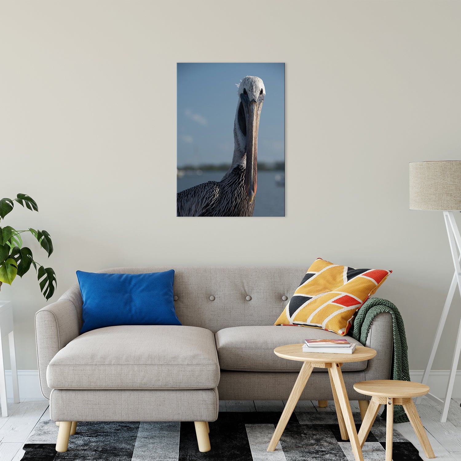 Bob The Pelican Traditional Color Wildlife Photograph Fine Art Canvas & Unframed Wall Art Prints 24" x 36" / Canvas Fine Art - PIPAFINEART