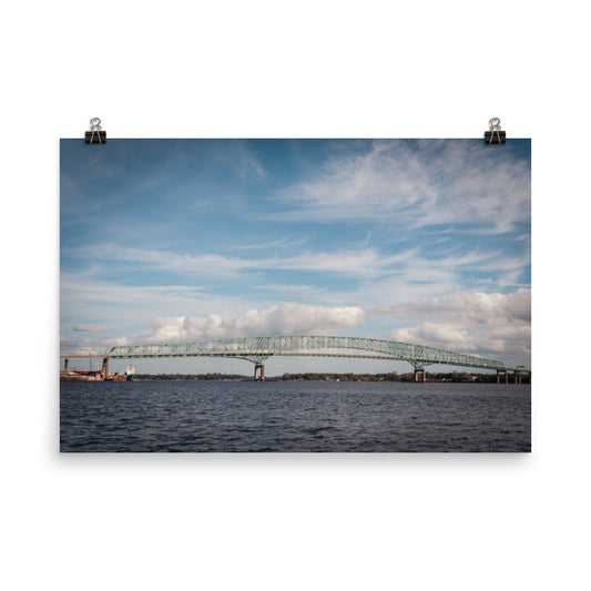 Coastal Wall Decor Bedroom: Bridges of Jacksonville Florida 2 Landscape Photo - Loose Wall Art Print