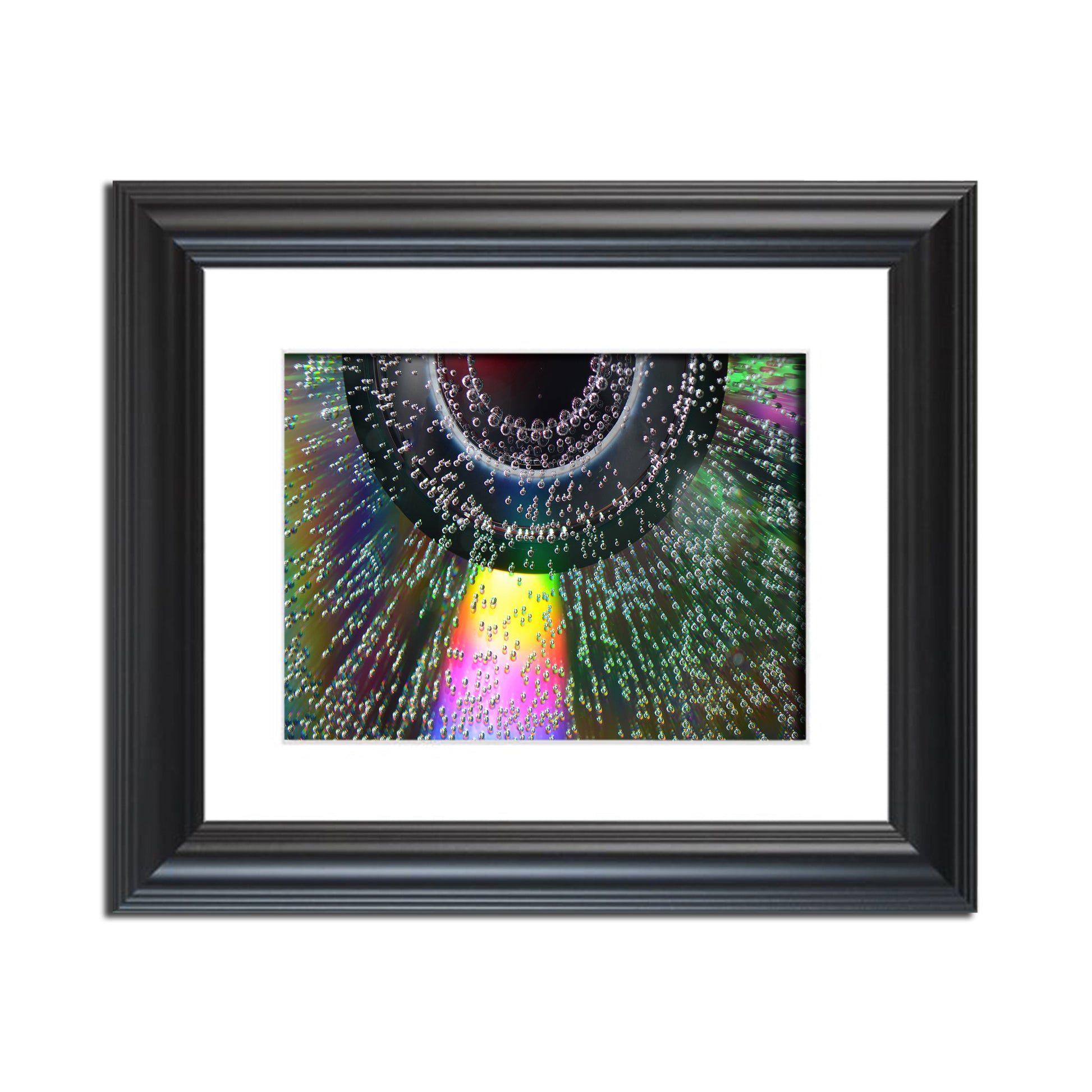 Bubble CD Abstract Photo Fine Art Canvas & Unframed Wall Art Prints  - PIPAFINEART