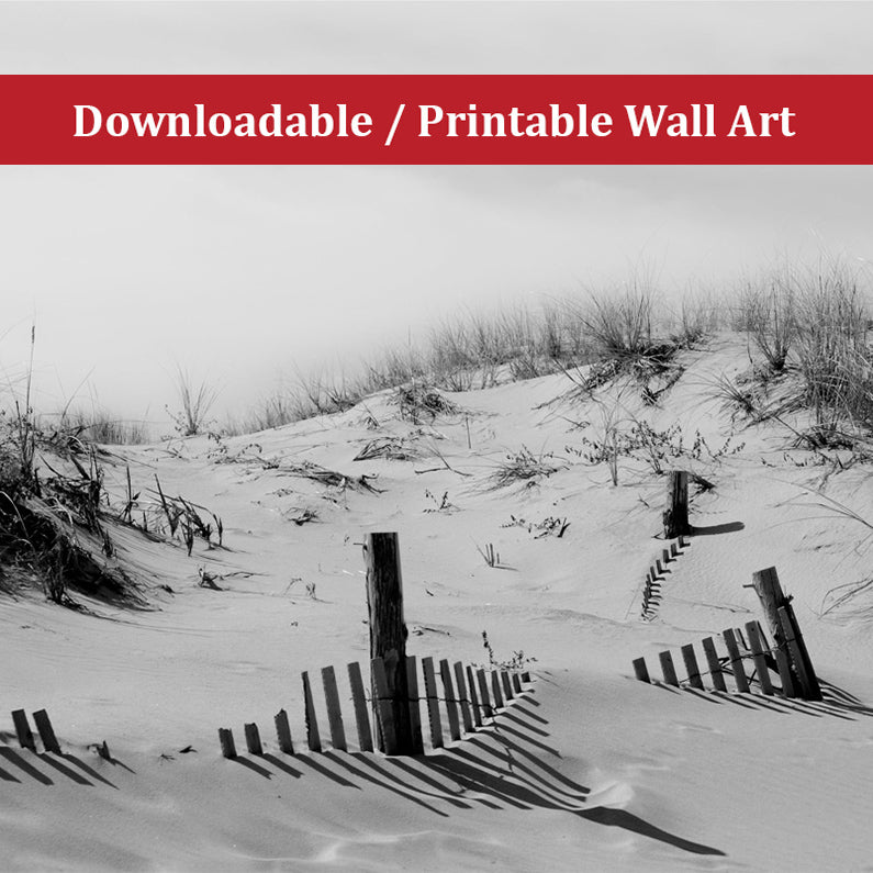 Buried Fences Landscape Photo DIY Wall Decor Instant Download Print - Printable  - PIPAFINEART