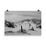 Buried Fences Landscape Photo Loose Coastal Wall Art Prints - PIPAFINEART