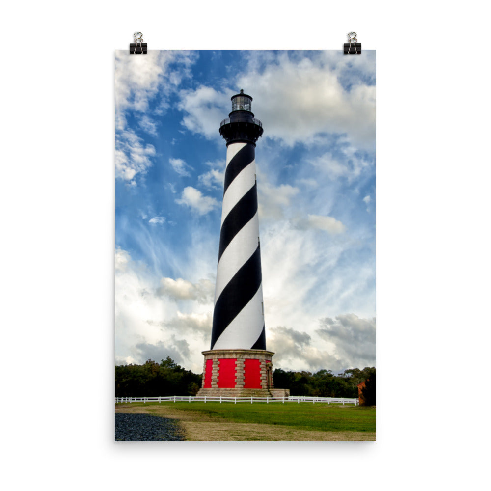 Cape Hatteras Lighthouse Landscape Photo Loose Wall Art Print - PIPAFINEART