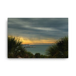 Cloudy Rainy Sunset De Soto Beach Coastal Landscape Canvas Wall Art Prints