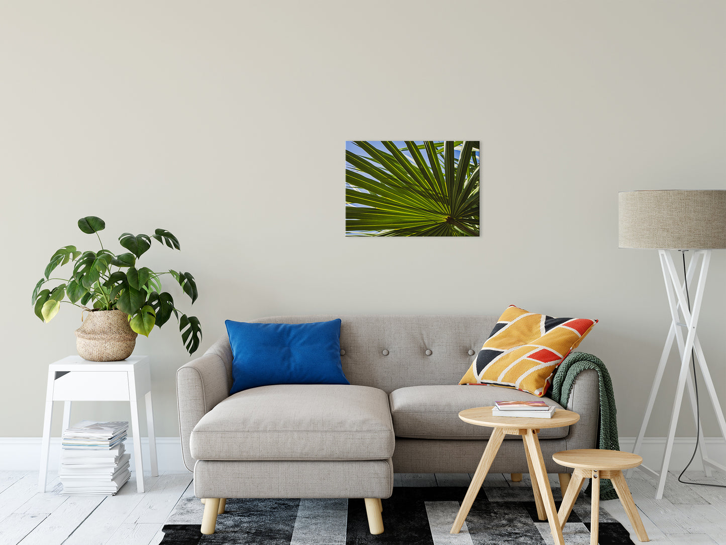 Colorized Wide Palm Leaves Nature / Botanical Photo Fine Art Canvas Wall Art Prints 20" x 24" - PIPAFINEART