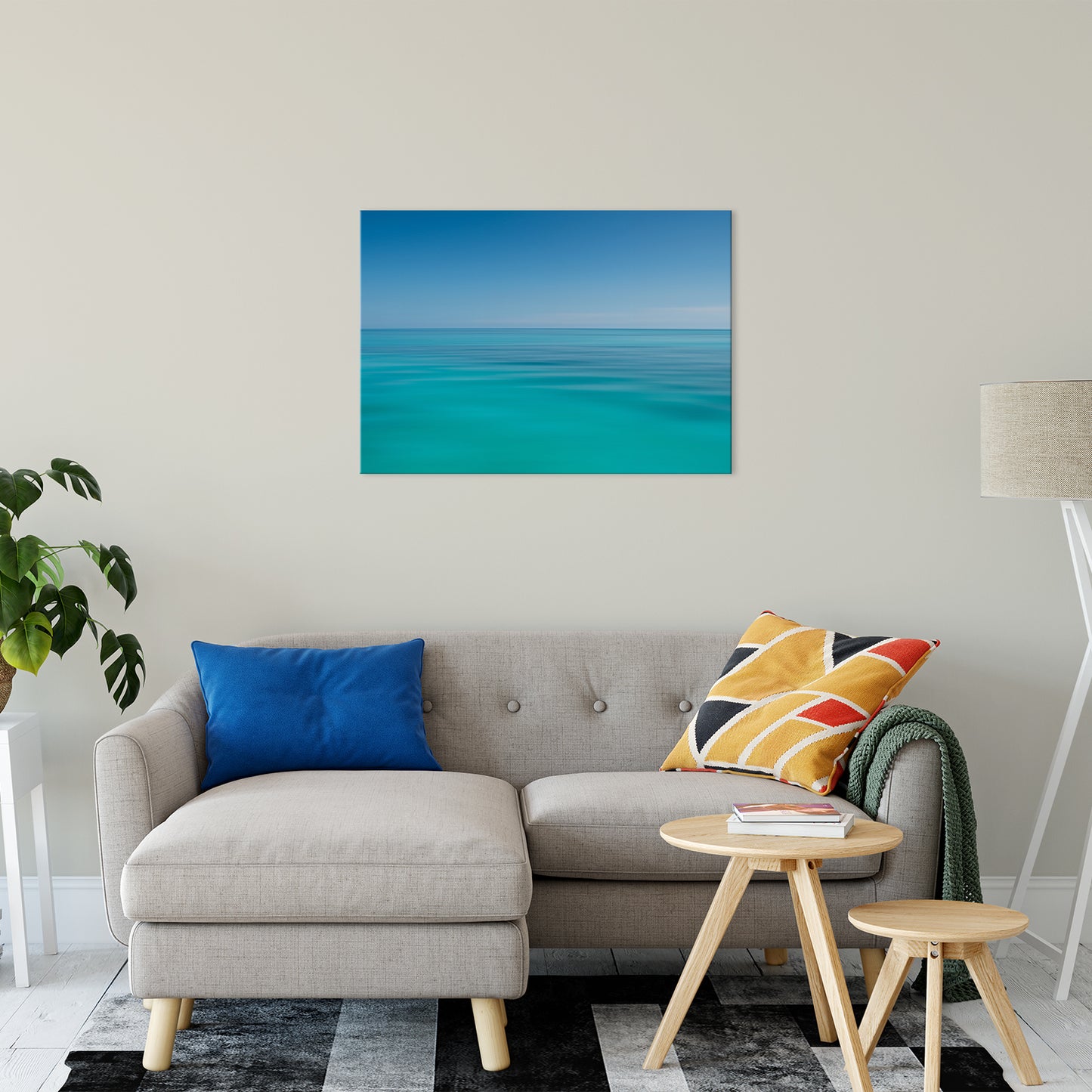 Colors of The Tropical Sea Abstract Coastal Landscape Fine Art Canvas Prints 24" x 36" - PIPAFINEART