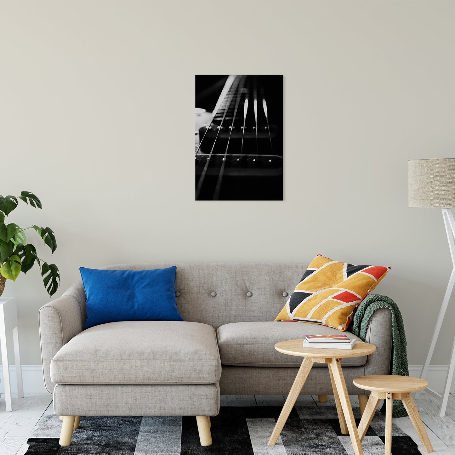Guitar Cords Low Key Black and White Abstract Photo Fine Art Canvas & Unframed Wall Art Prints 20" x 30" / Fine Art Canvas - PIPAFINEART