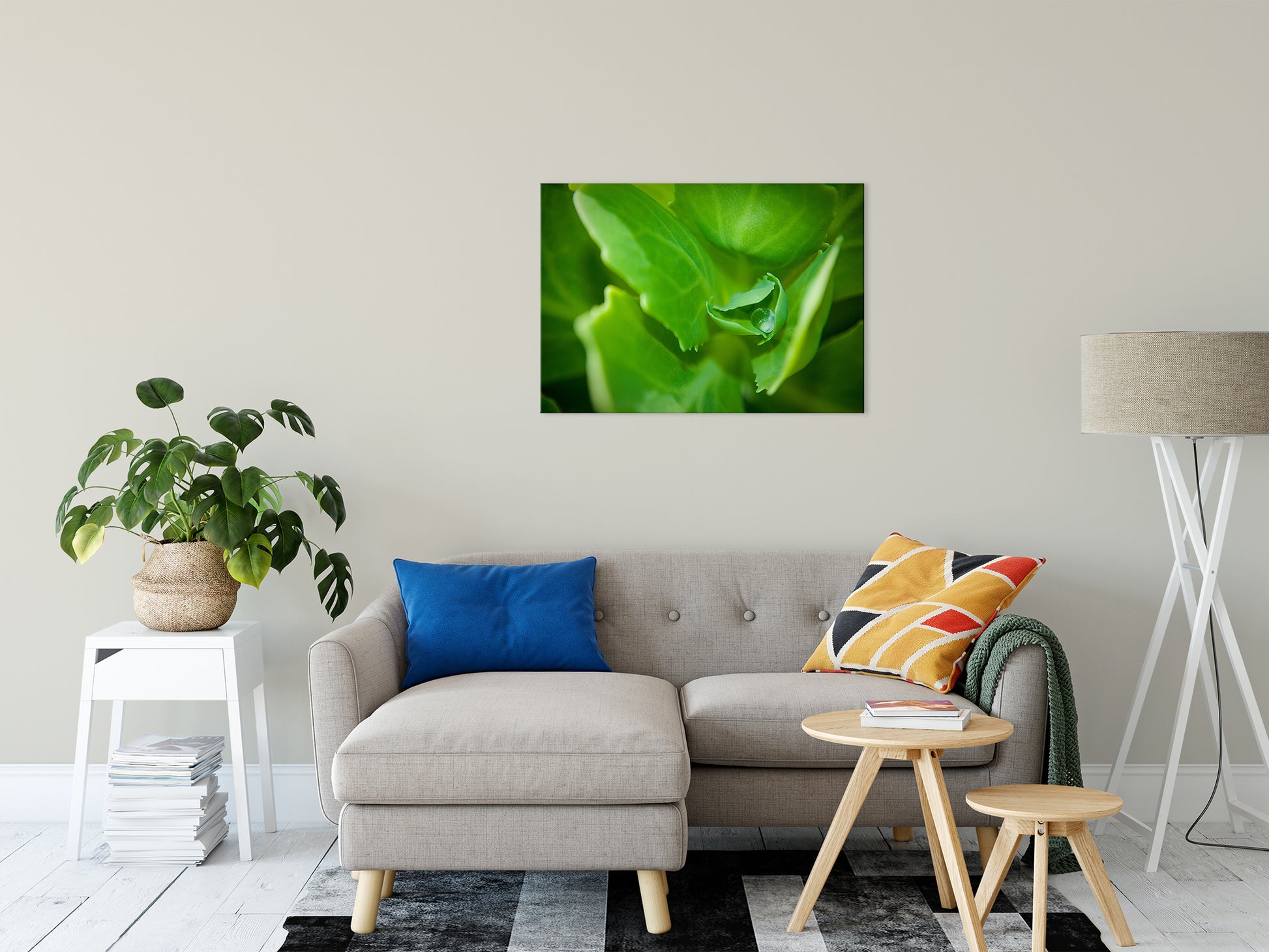 Cupped Droplet Botanical / Nature Photo Fine Art Canvas Wall Art Prints 24" x 36" - PIPAFINEART