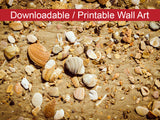 Broken Seashells & Sand Coastal Nature Photo DIY Wall Decor Instant Download Print - Printable  - PIPAFINEART