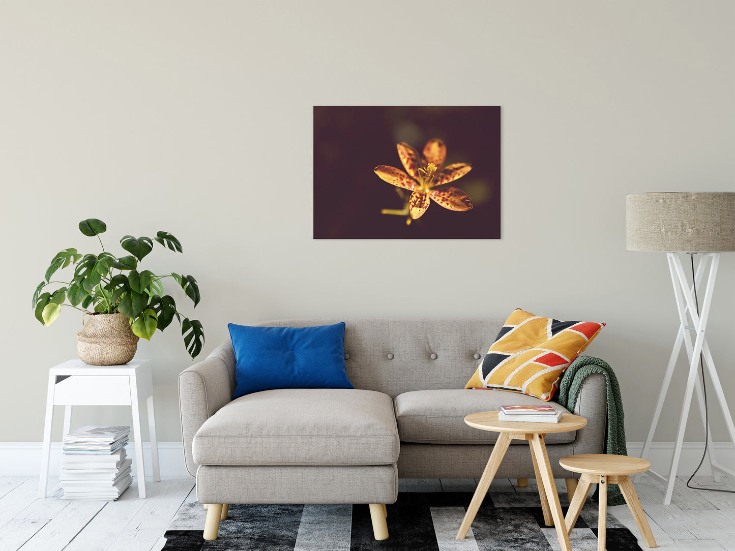 Dramatic Orange Leopard Lily Flower Nature / Floral Photo Fine Art Canvas Wall Art Prints 24" x 36" - PIPAFINEART