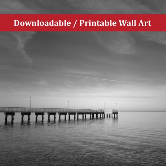 End of the Pier Landscape Photo DIY Wall Decor Instant Download Print - Printable  - PIPAFINEART
