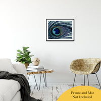 Eye of the Peacock Abstract Photo Fine Art Canvas & Unframed Wall Art Prints 20" x 30" / Classic Paper - Unframed - PIPAFINEART