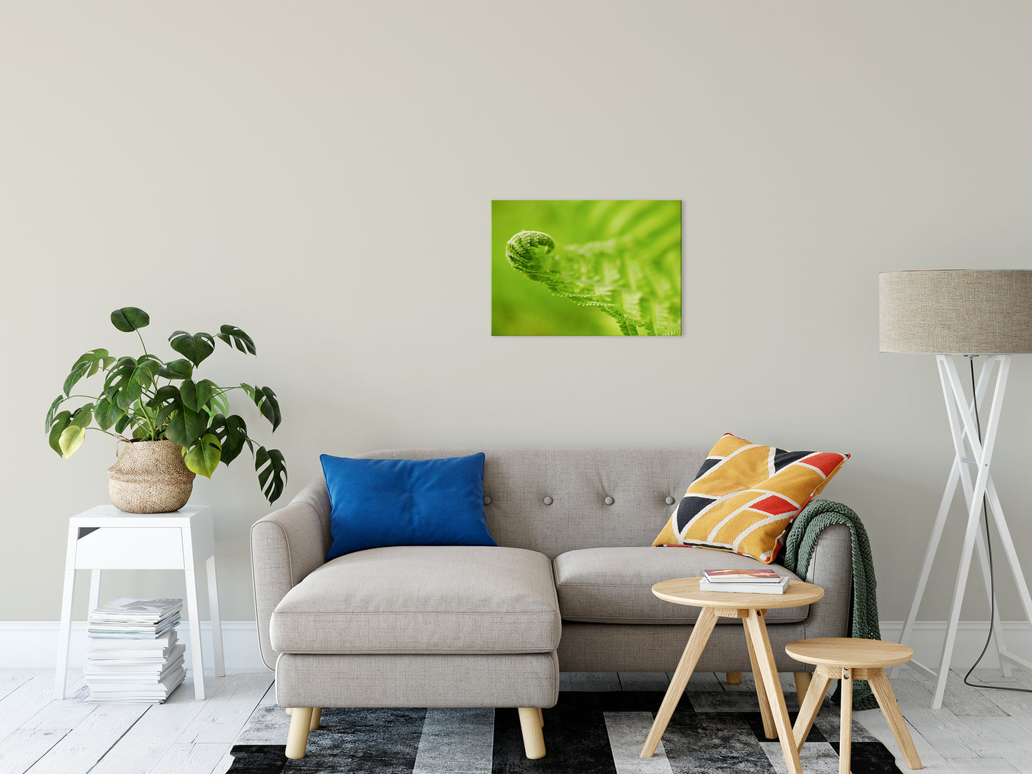 Fern Leaf Curl, Green Nature / Botanical Photo Fine Art Canvas Wall Art Prints 20" x 24" - PIPAFINEART