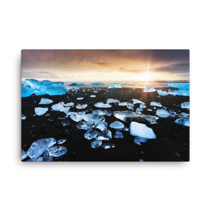 Fire and Ice Coastal Landscape Canvas Wall Art Prints
