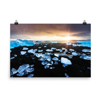 Fire and Ice Coastal Sunrise - Sunset Landscape Photo Loose Wall Art Prints - PIPAFINEART