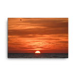 Fire in the Sky Coastal Sunset Landscape Photo Canvas Wall Art Print