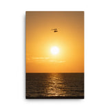 Flying High at Sunset Coastal Landscape Photo Canvas Wall Art Print