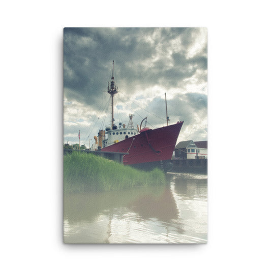 Foggy River Coastal Landscape Canvas Wall Art Prints