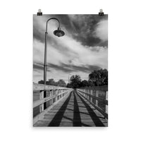 Follow the Lines Black and White Landscape Photo Loose Wall Art Print - PIPAFINEART