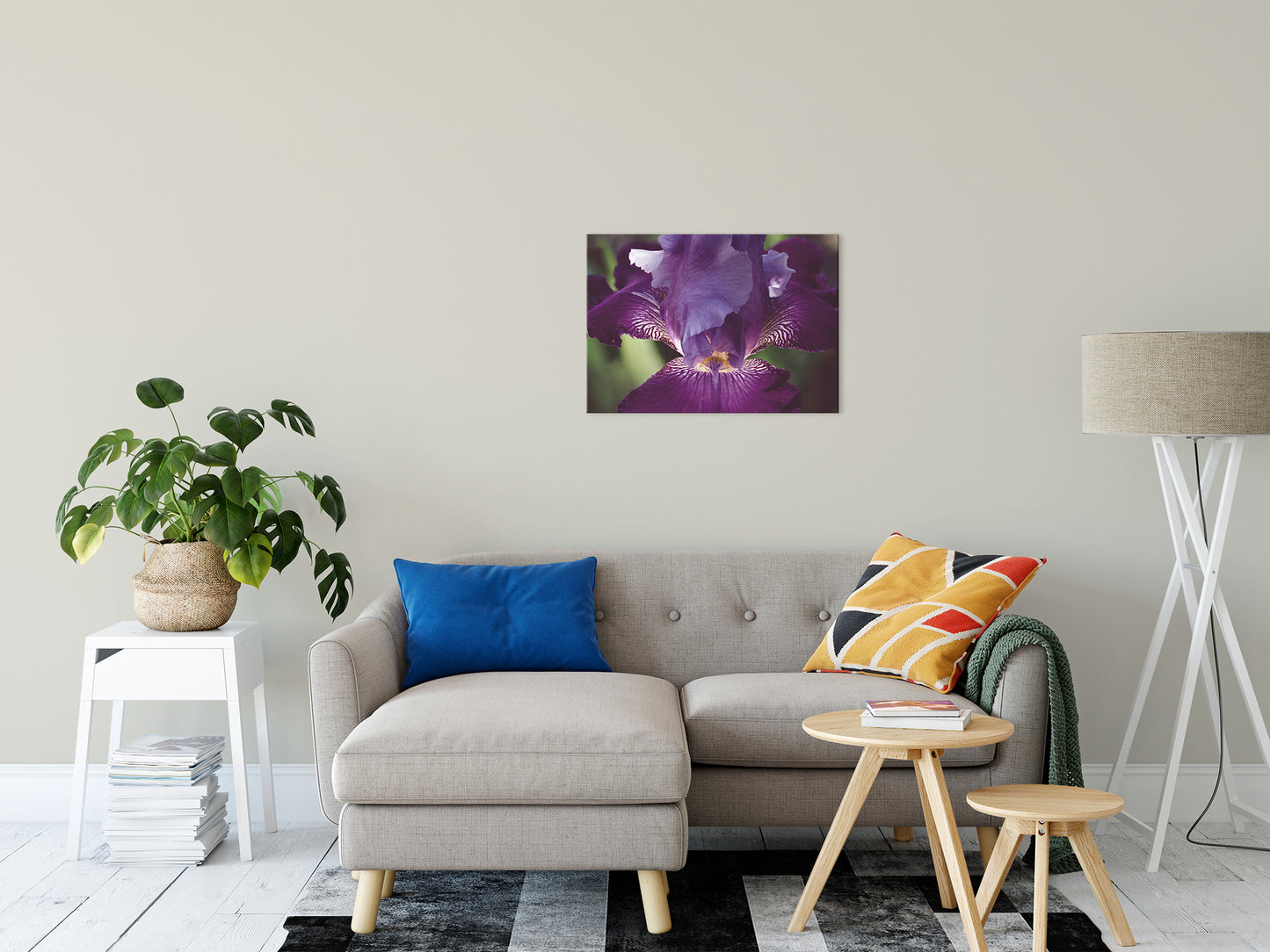 Glowing Iris Moody Midnight Floral Photo Fine Art Canvas Wall Art Prints 20" x 30" - PIPAFINEART