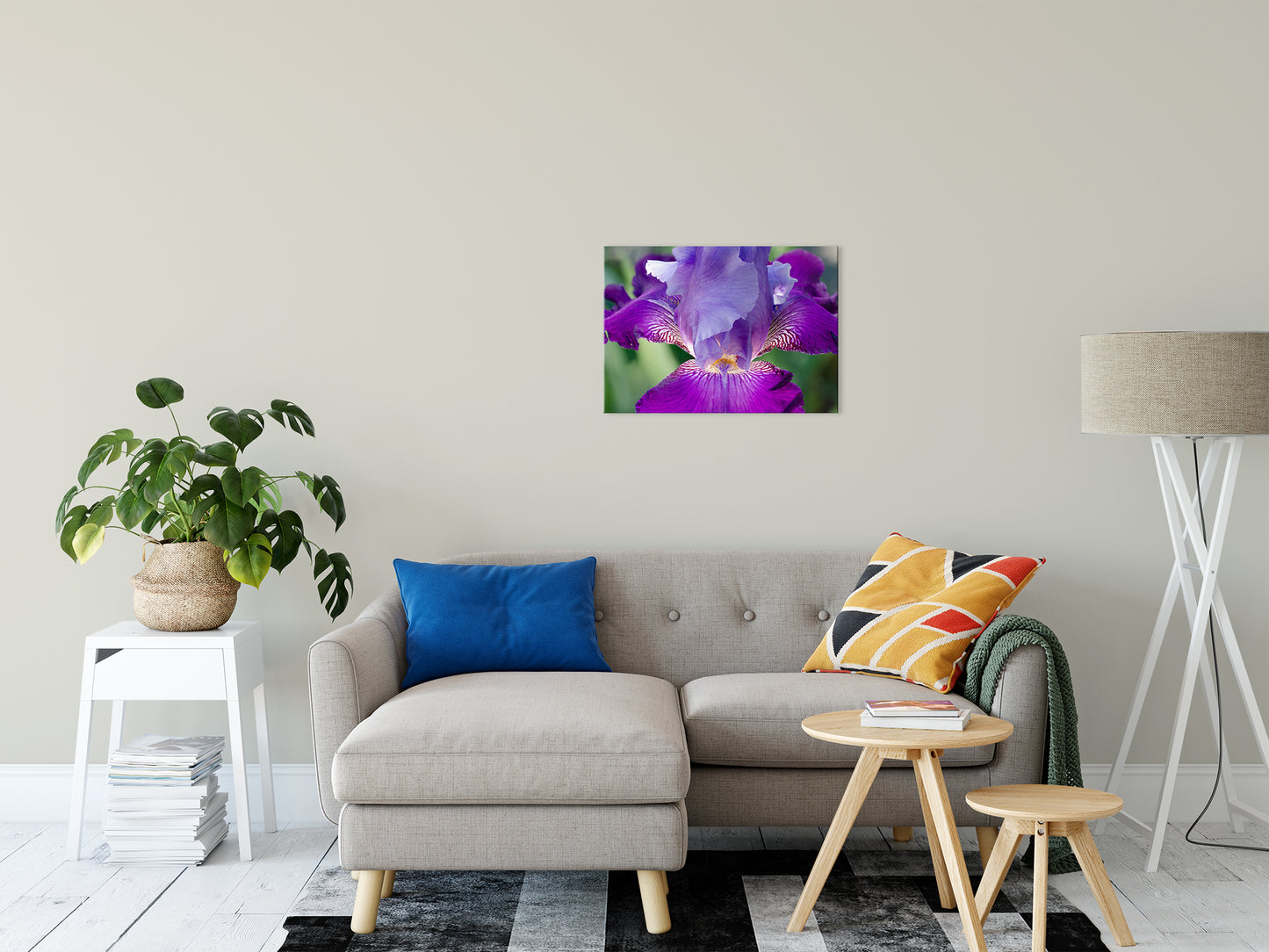 Large Wall Decor Bedroom: Glowing Iris Nature / Floral Photo Fine Art Canvas Wall Art Prints 20" x 24" - PIPAFINEART