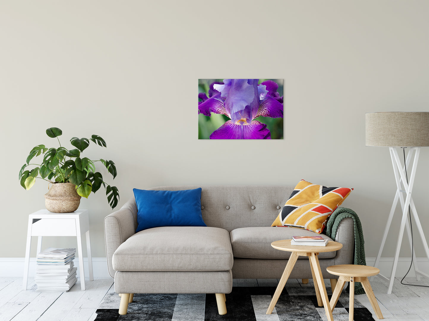 Large Wall Pictures For Bedroom: Glowing Iris Nature / Floral Photo Fine Art Canvas Wall Art Prints 20" x 30" - PIPAFINEART