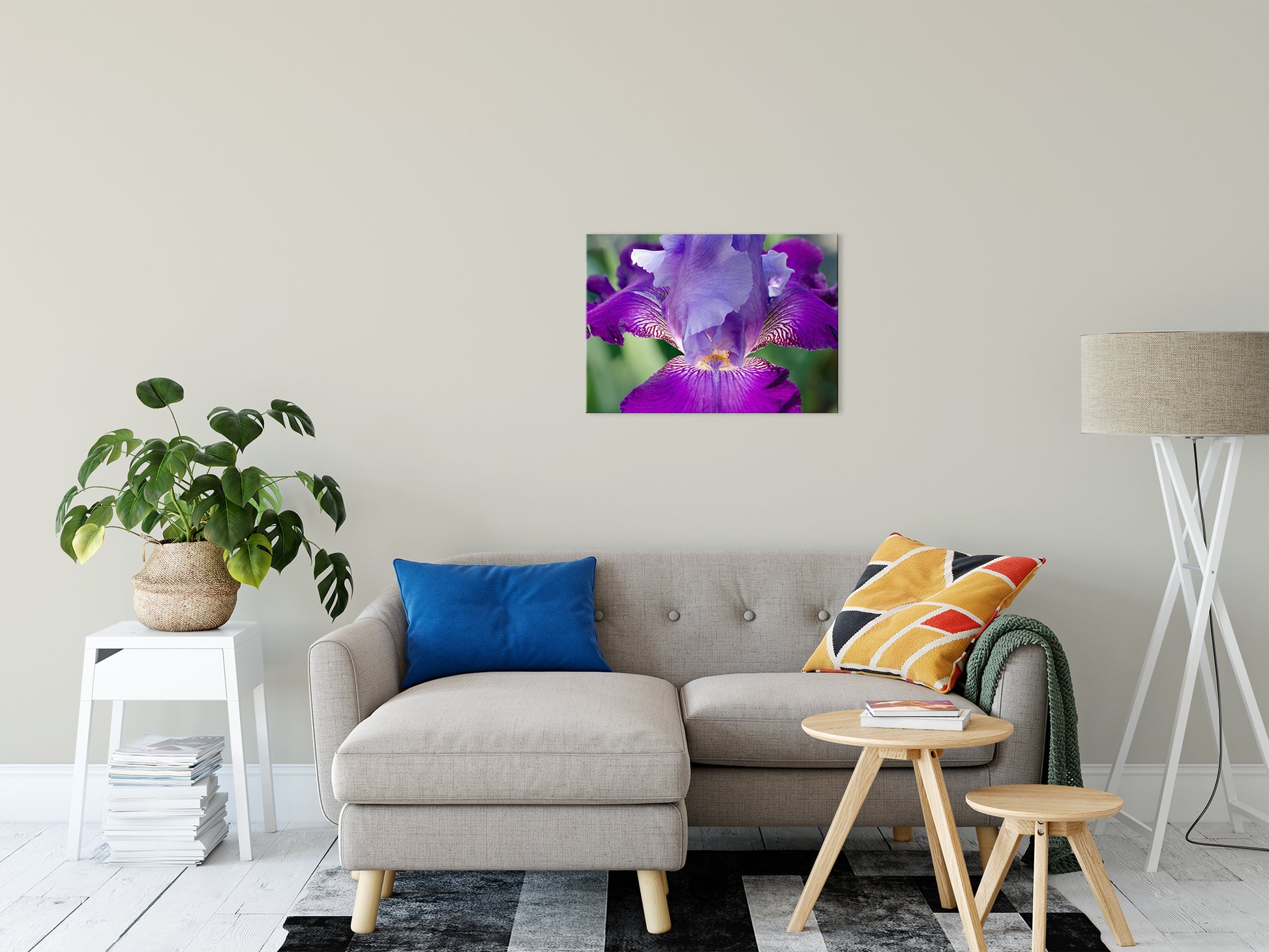 Large Wall Pictures For Bedroom: Glowing Iris Nature / Floral Photo Fine Art Canvas Wall Art Prints 20" x 30" - PIPAFINEART