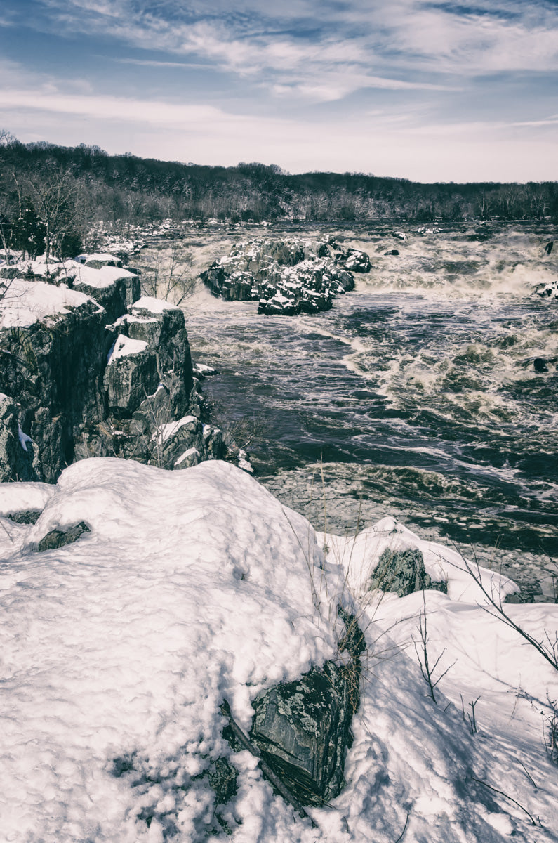 Great Falls Vintage Black and White Landscape Photo DIY Wall Decor Instant Download Print - Printable  - PIPAFINEART