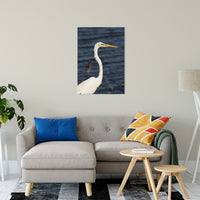 Great White Egret Animal / Wildlife Photograph Fine Art Canvas & Unframed Wall Art Prints 24" x 36" / Canvas Fine Art - PIPAFINEART