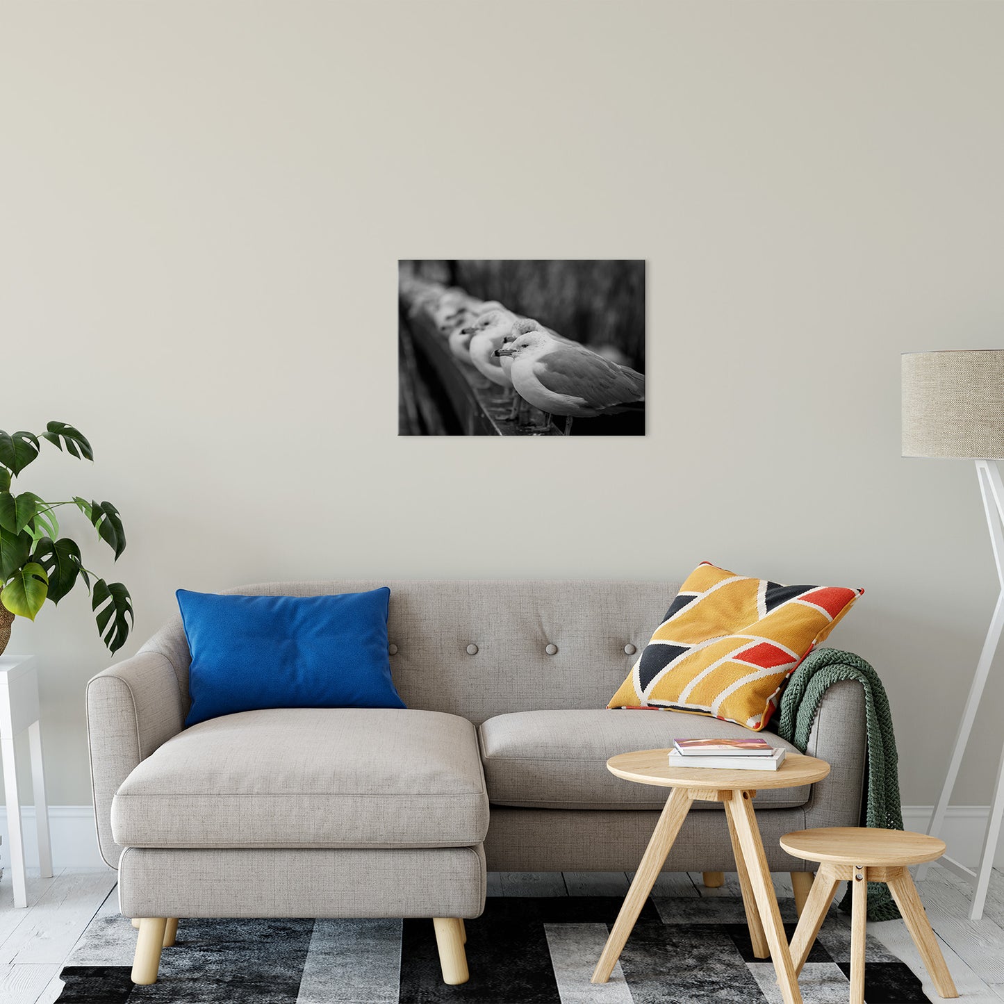 Gull King Animal / Wildlife Black and White Photograph Fine Art Canvas & Unframed Wall Art Prints 20" x 24" / Canvas Fine Art - PIPAFINEART