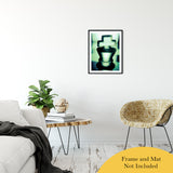 Heads of Kings in Green Abstract Photo Fine Art Canvas & Unframed Wall Art Prints 20" x 24" / Classic Paper - Unframed - PIPAFINEART